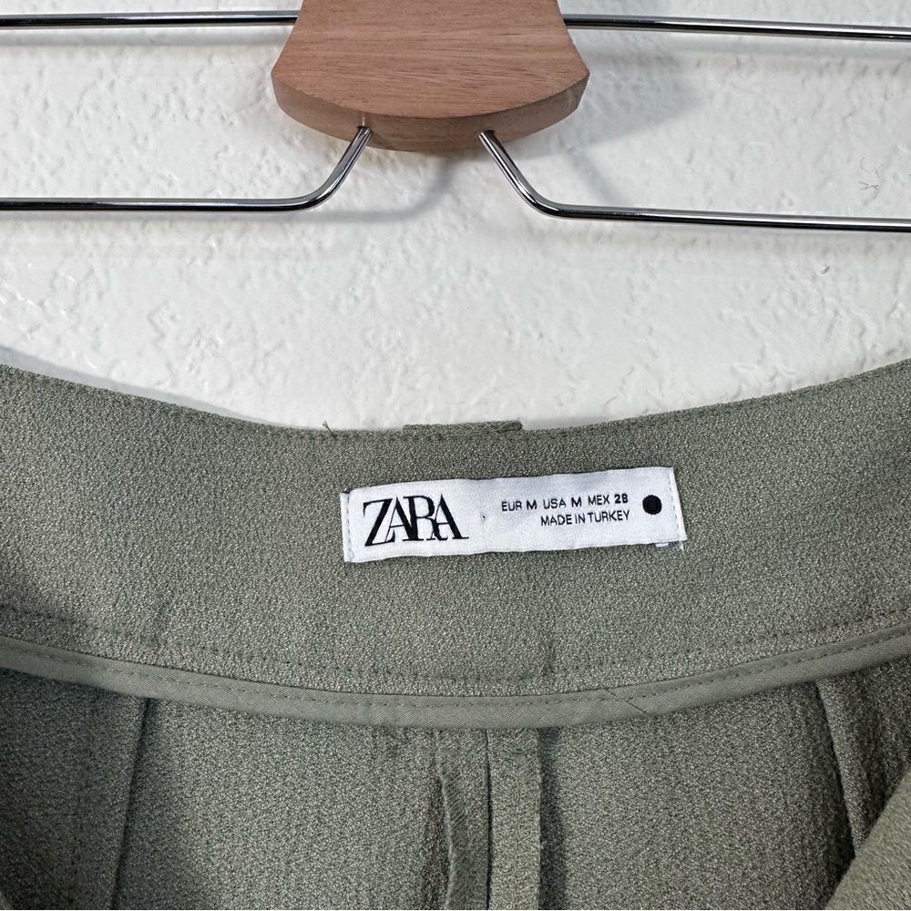 Zara Francisco Pleated Pants in Green Size M - Picture 8 of 10